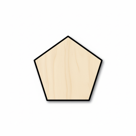 Wood Pentagon Shape - Craft - NameSigns.com