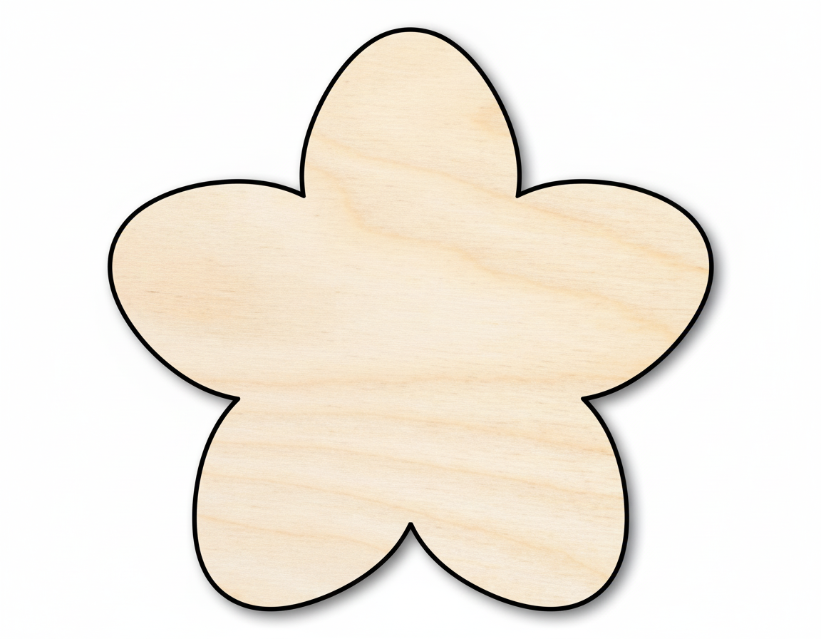 Wood Cherry Blossom Shape DIY Japan Flower Craft Cutout Up to 36" NameSigns.com