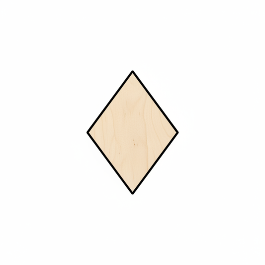 Wood Rhombus Shape - Craft - NameSigns.com
