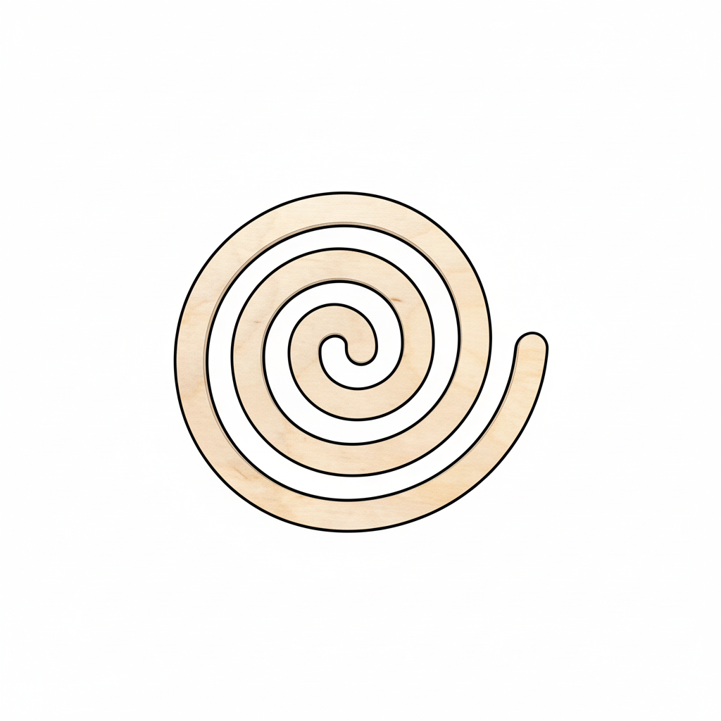 Wood Spiral Shape - Craft - NameSigns.com
