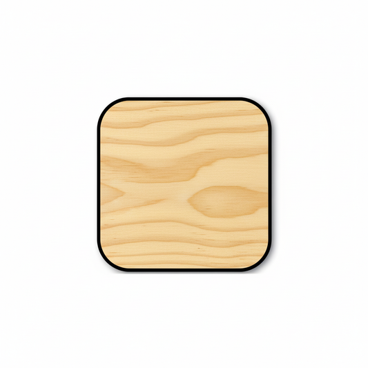 Wood Rounded Square Shape - Custom Tags - Craft - NameSigns.com