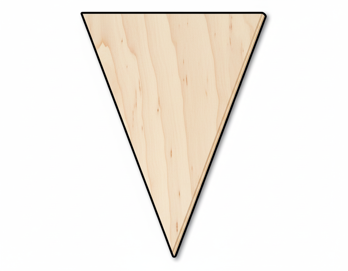 Wood Triangle Bunting Shape - Craft - NameSigns.com