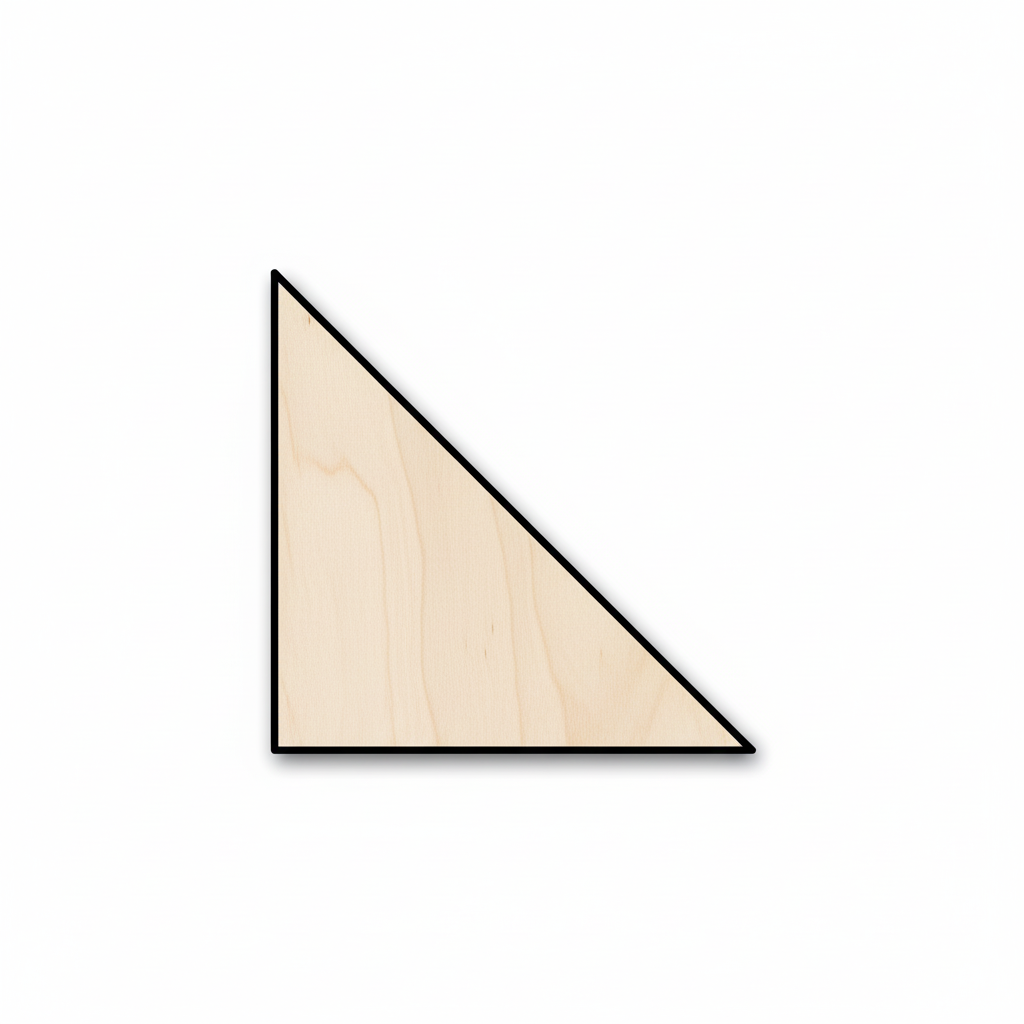 Wood Right Triangle Equilateral Shape - Craft - NameSigns.com