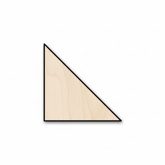 Wood Right Triangle Equilateral Shape - Craft - NameSigns.com