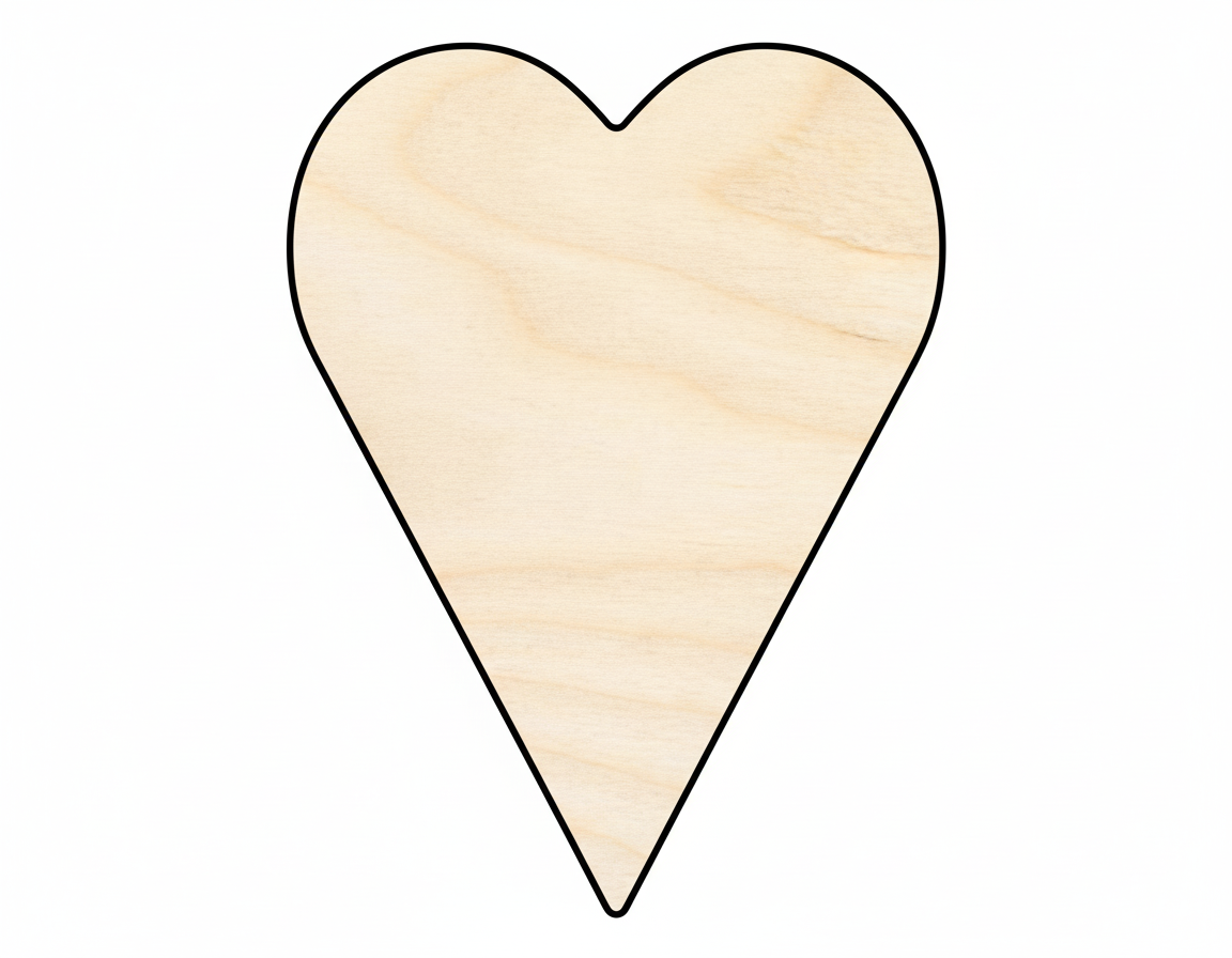 Wood Tall Heart Shape Valentine's Day  DIY Craft Cutout Up to 46" NameSigns.com