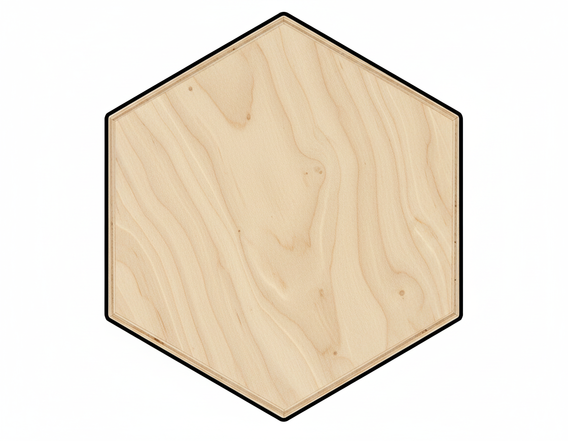 Wood Hexagon Shape - Craft - NameSigns.com