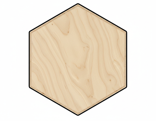 Wood Hexagon Shape - Craft - NameSigns.com