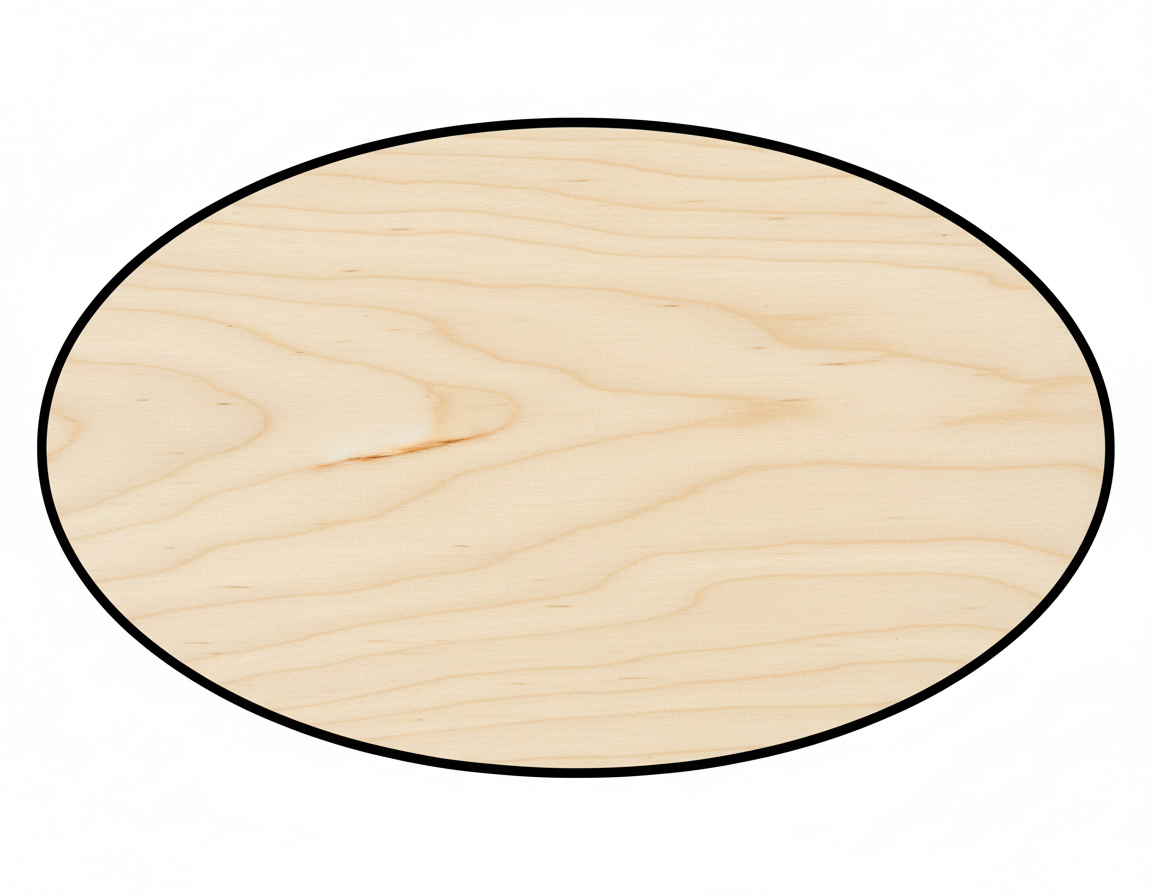Wood Oval Shape - Craft - NameSigns.com