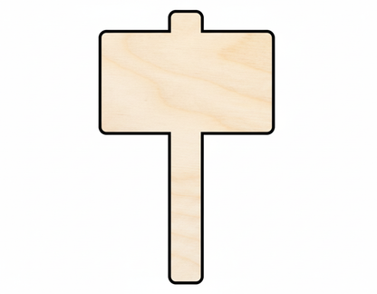 Unfinished Wooden Sign – Laser Cut Wood Craft Cutout | Paintable Birch Wood NameSigns.com