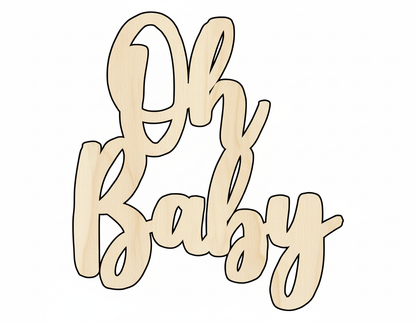 Unfinished Wood Sign – Custom DIY Wood Shape Cutout for Baby Crafts NameSigns.com