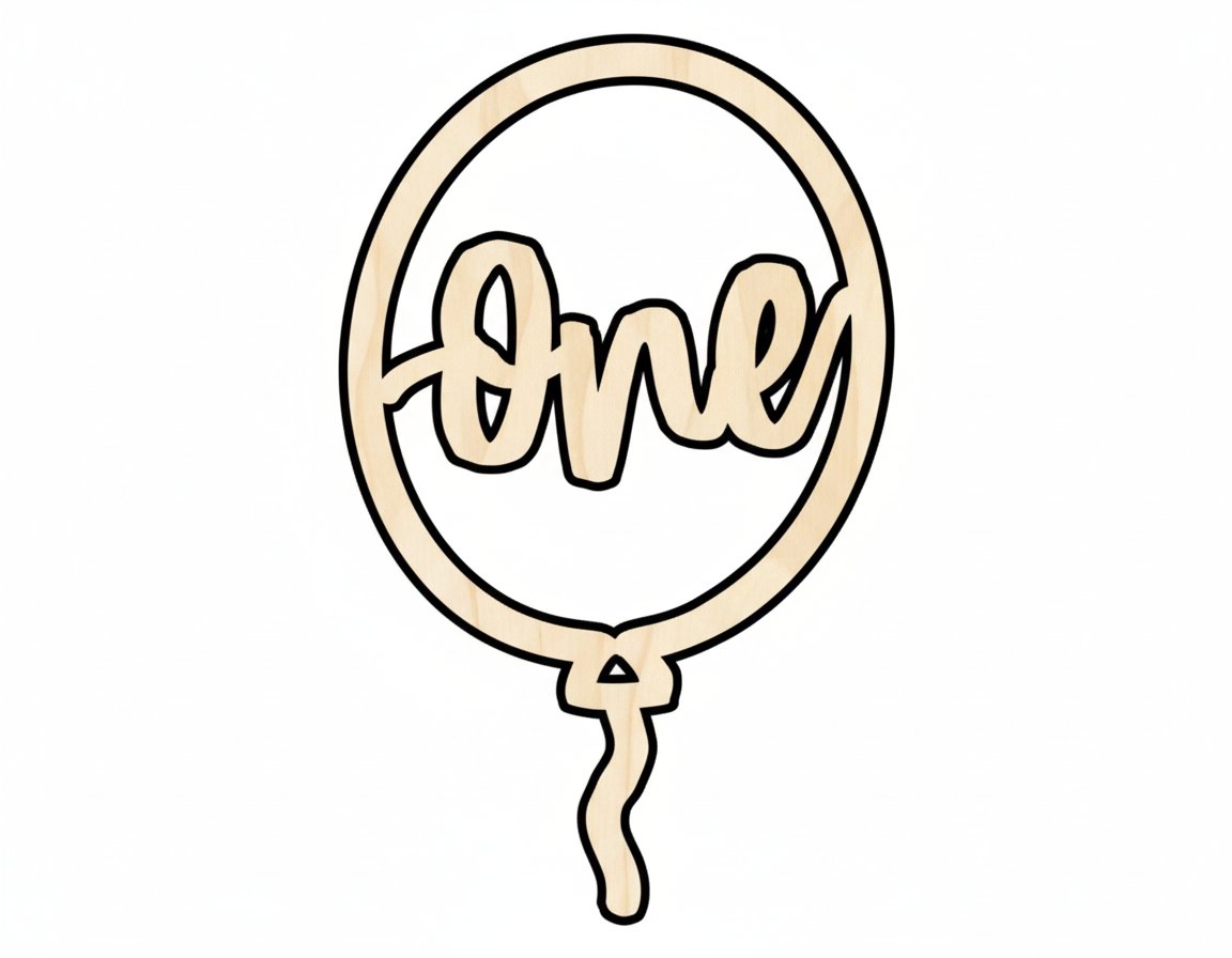 Unfinished Balloon Shape – Custom Wood Balloon Cutout | DIY Craft Project Supplies NameSigns.com