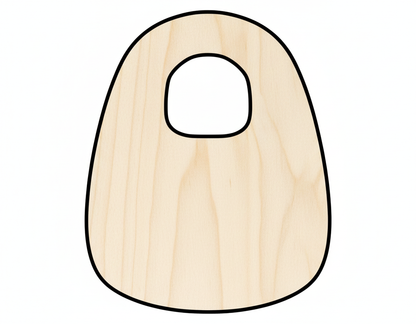 Unfinished Wood Baby Bib – Custom Baltic Birch Plywood Cutout for DIY Crafts NameSigns.com