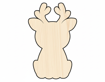 Unfinished Wood Deer – Baltic Birch Wood Craft Cutouts | Paintable DIY Shapes NameSigns.com