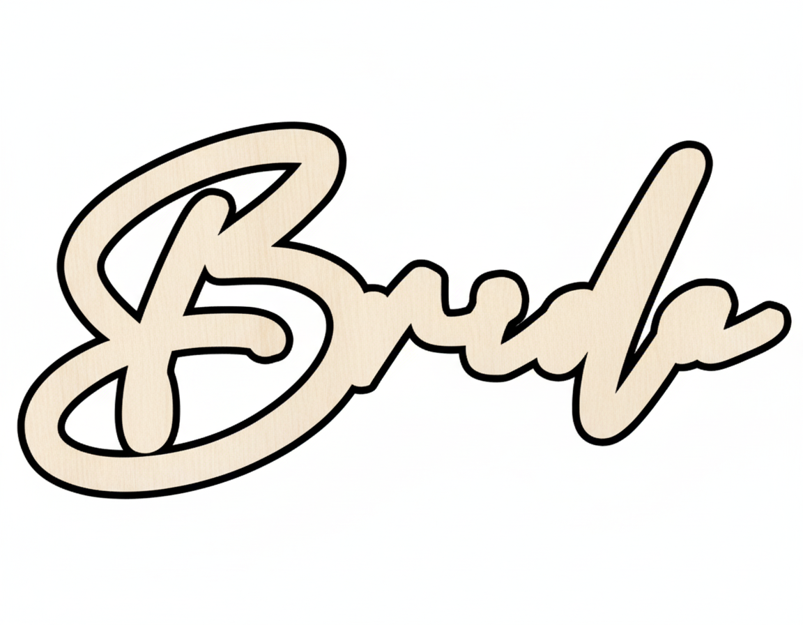 Wood Bride Chair Sign – Unfinished Baltic Birch DIY Craft Cutout Up to 46" NameSigns.com