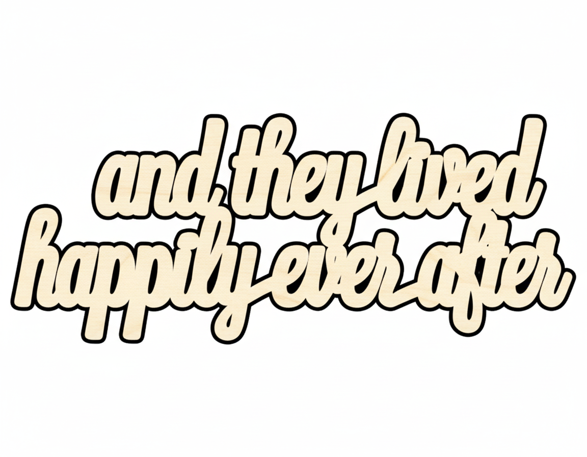 Unfinished Wood Craft | Custom Wood Crafts - Happily Ever After Shape, Birch Plywood NameSigns.com
