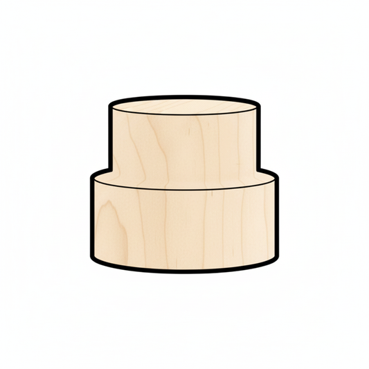 Unfinished Wood Cake Silhouette - Laser Cut Wooden Art | Baltic Birch Plywood NameSigns.com