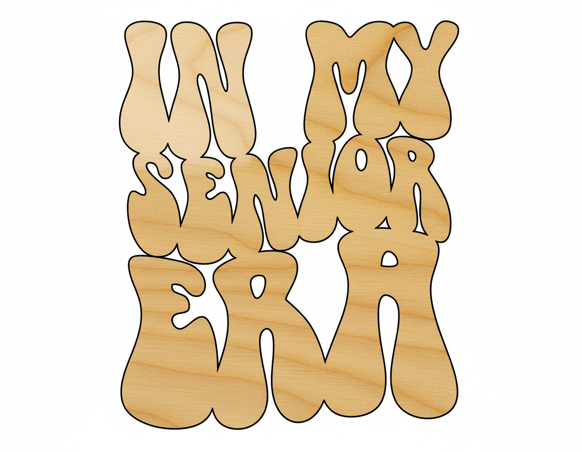 Wood In My Senior Era Cutout DIY Craft Shape NameSigns.com