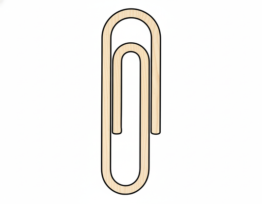 Wood Paper Clip Shape DIY Craft Cutout NameSigns.com