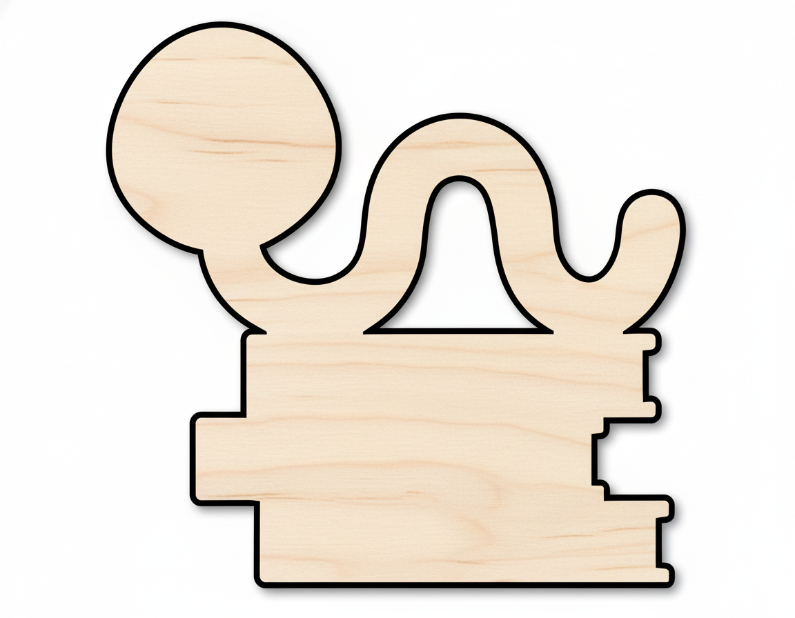 Wood Bookworm Shape DIY Craft Cutout NameSigns.com