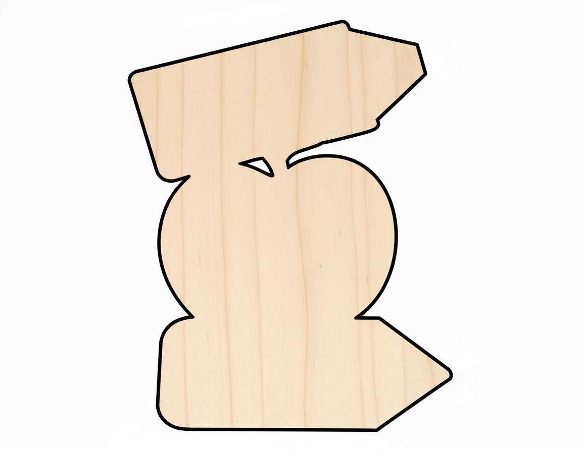 Wood Crayon Apple Pencil Shape DIY Craft Cutout NameSigns.com