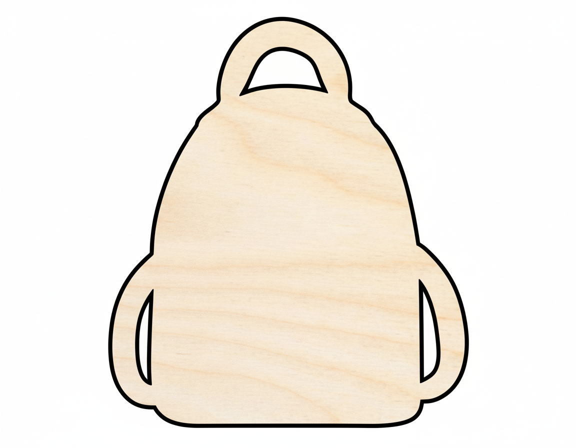 Wood Book Bag Shape Back to School Kids Crafts Craft Cutout NameSigns.com