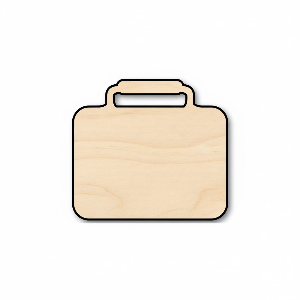 Wood Lunch Box Shape - School - Craft - NameSigns.com