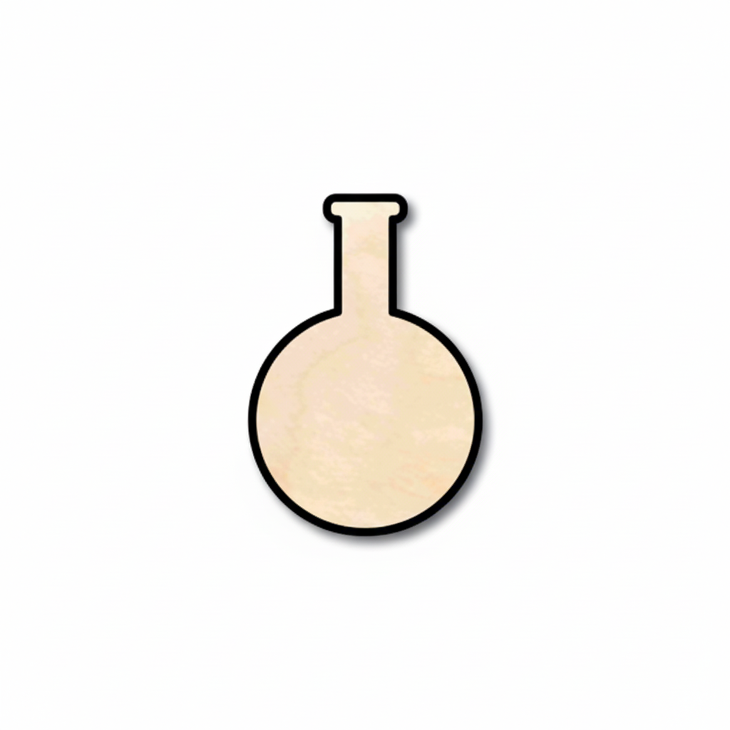 Wood Beaker Potion Flask Silhouette - Craft- NameSigns.com