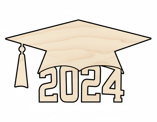 2024 Graduation Cap Shape DIY Craft Cutout NameSigns.com
