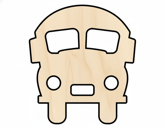 Wood Cute School Bus Shape Back to School Kids Crafts Craft Cutout NameSigns.com