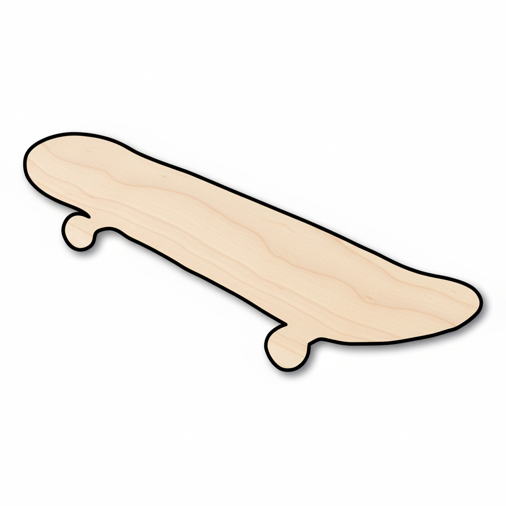 Wood Skateboard Silhouette - Craft- NameSigns.com