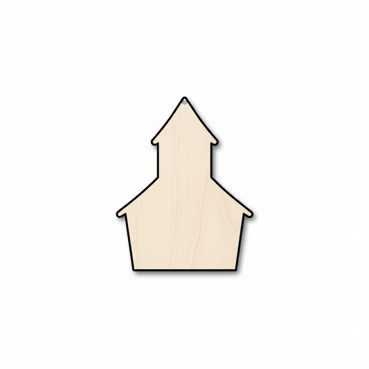 Wood School House Shape - Craft - NameSigns.com