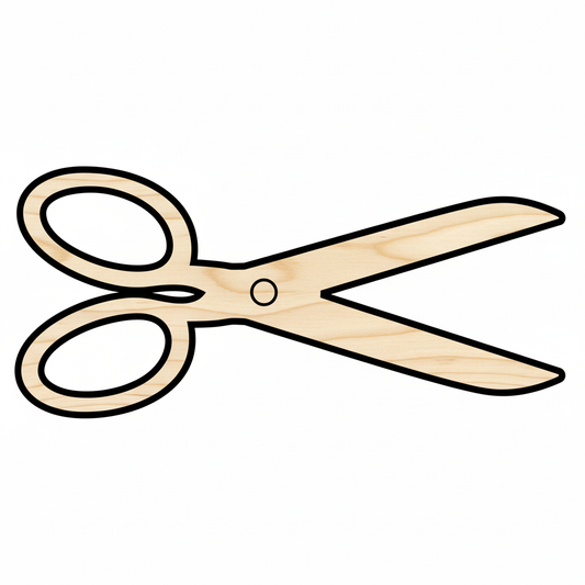 Wood Scissors Silhouette - Craft- NameSigns.com