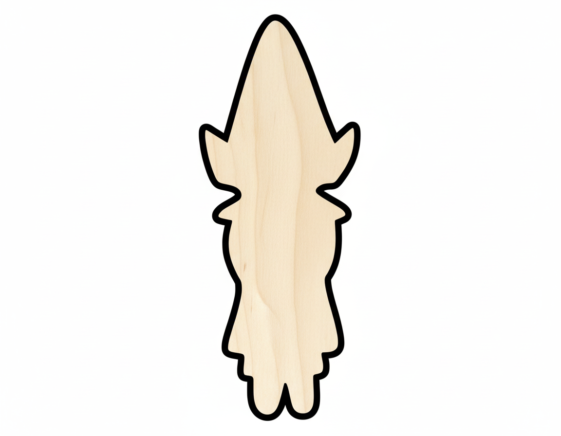 Wood Santa Elf Shape - Craft - up to 46" NameSigns.com