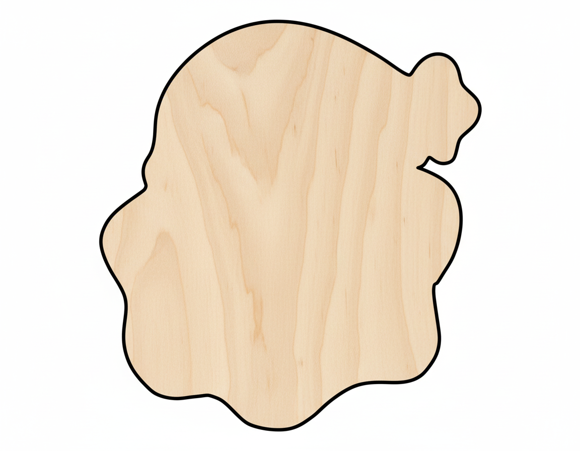 Wood Cute Santa Shape DIY Craft Cutout NameSigns.com