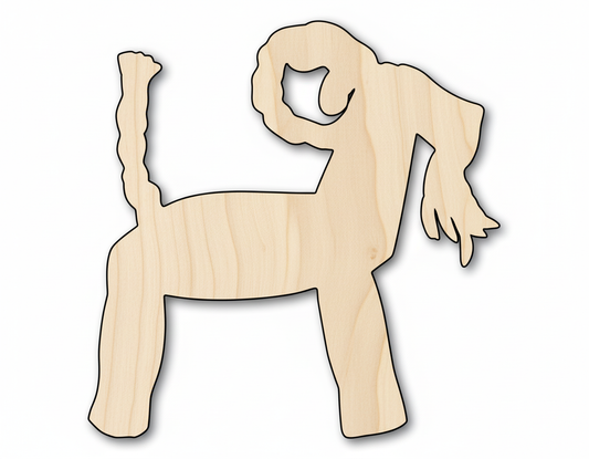 Wood Yule Goat Shape Craft Cutout NameSigns.com