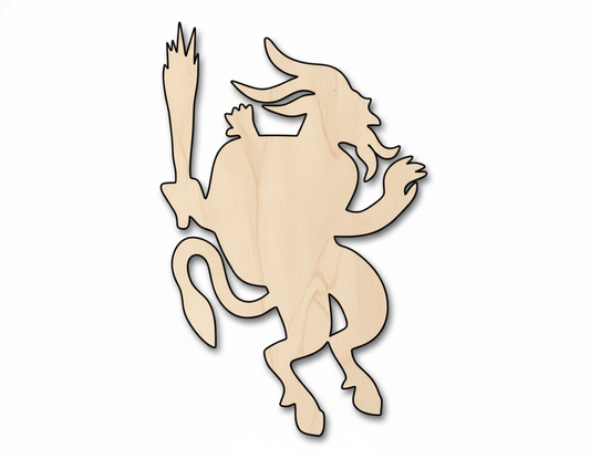 Wood Krampus Shape Craft Cutout NameSigns.com
