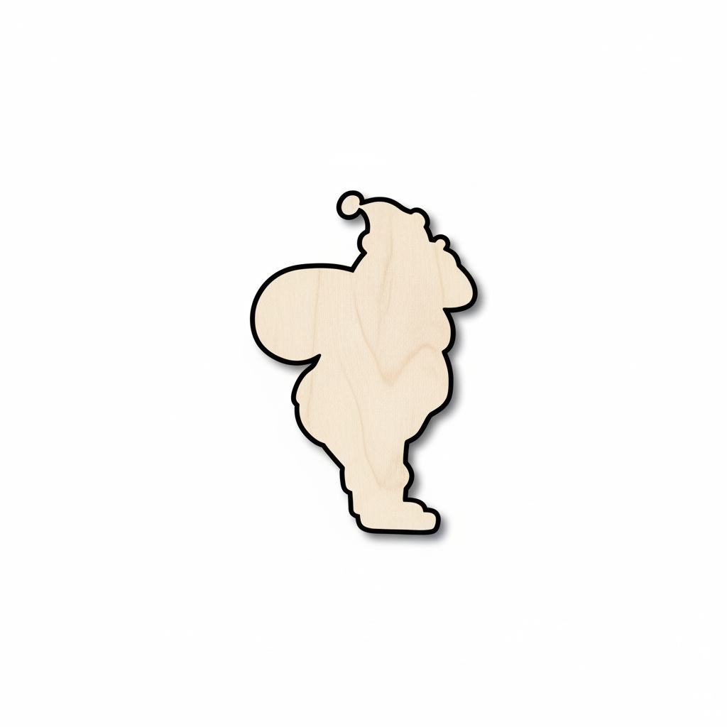 Wood Santa Clause Shape - Craft - NameSigns.com