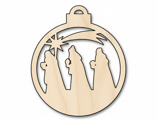 Wood Bethlehem Nativity Ornament Shape - Christmas - Craft - NameSigns.com