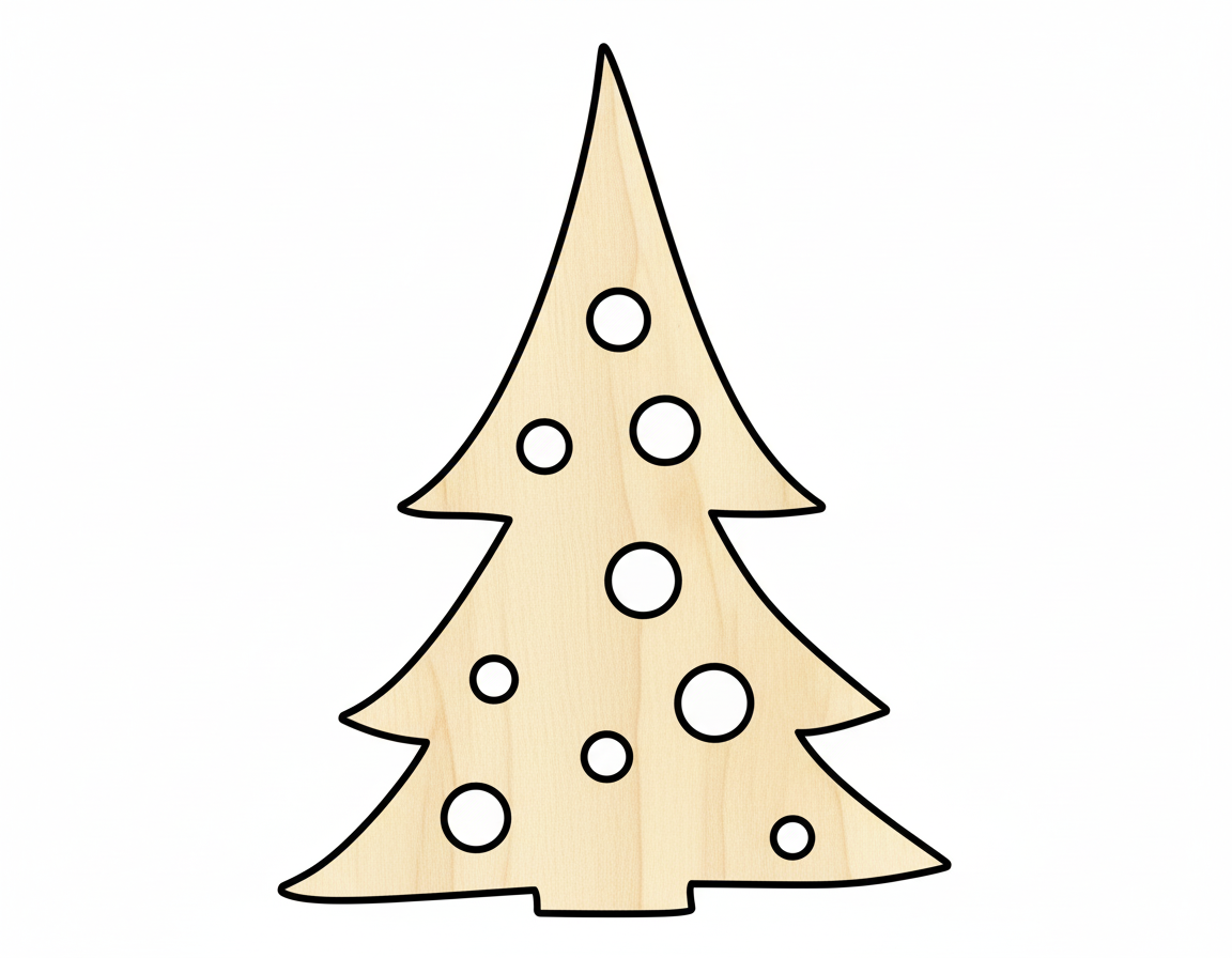 Wood Christmas Tree Shape Craft Cutout NameSigns.com