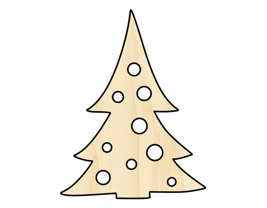Wood Christmas Tree Shape Craft Cutout NameSigns.com