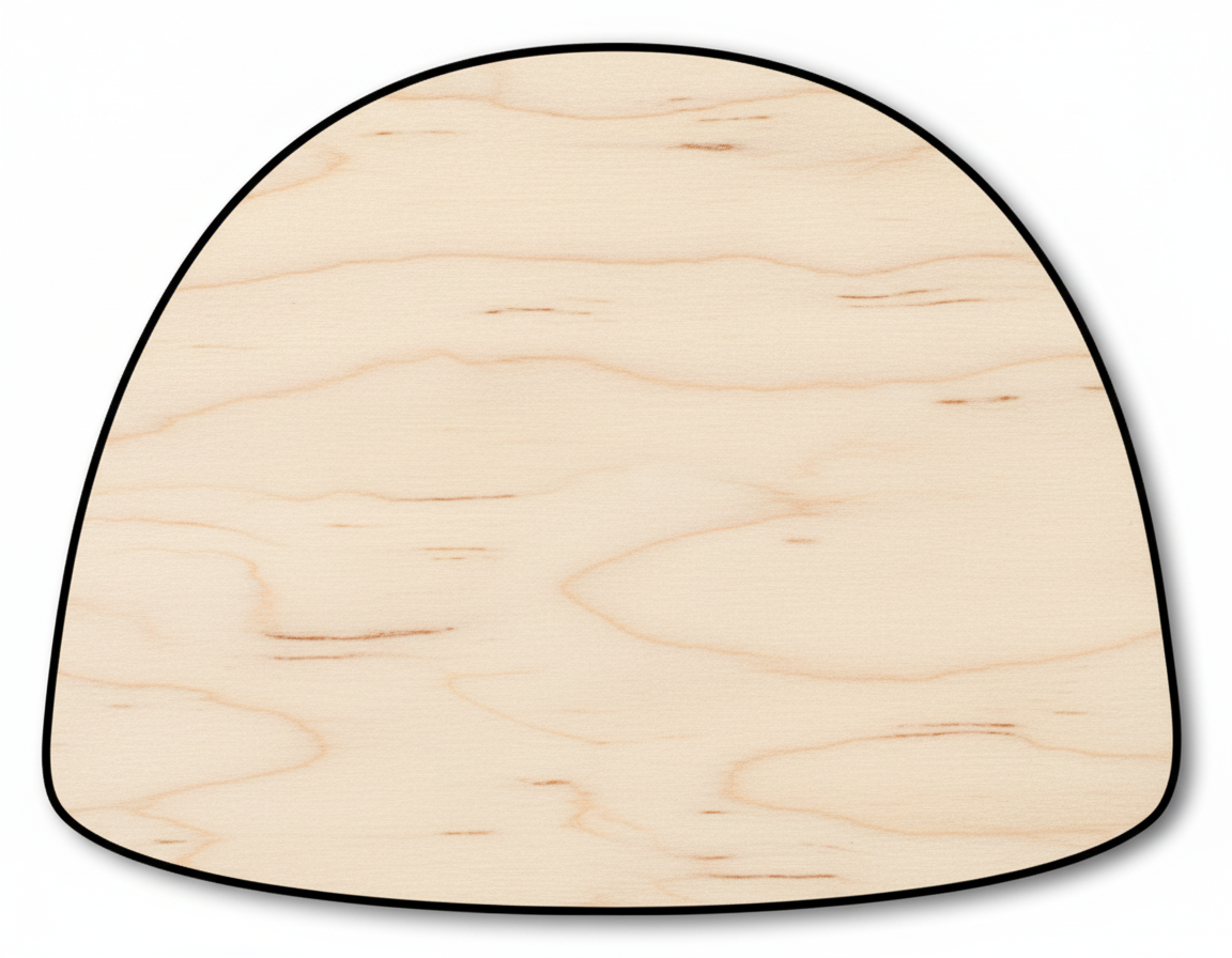 Wood Gumdrop Shape - Craft - up to 46" NameSigns.com