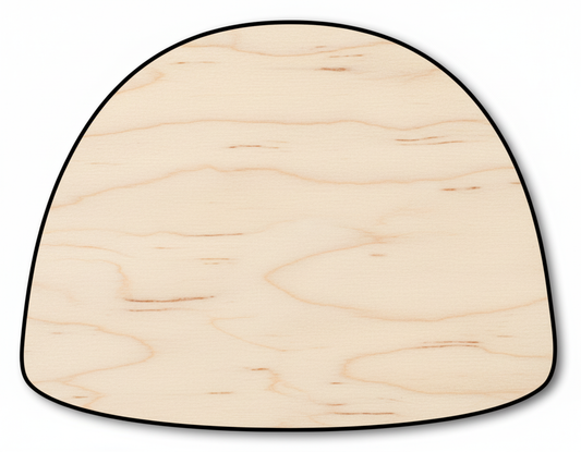 Wood Gumdrop Shape - Craft - up to 46" NameSigns.com