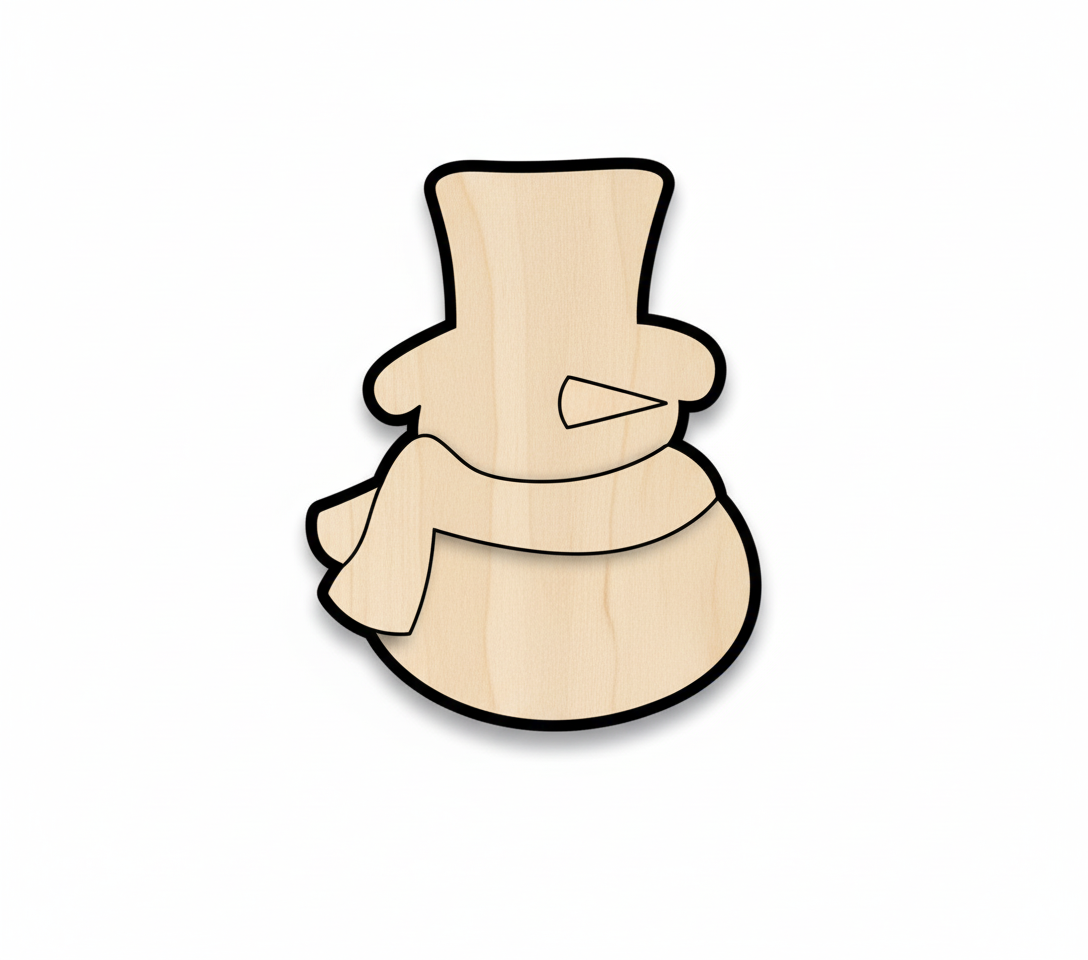 Wood Snowman Craft Set Shape - 3 Piece Craft Set - up to 46" NameSigns.com