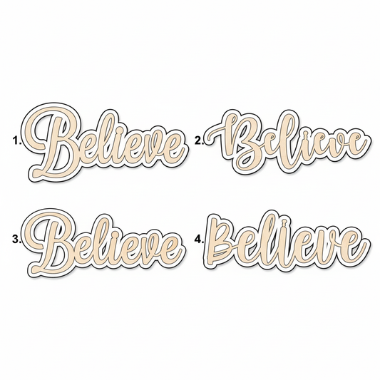 Believe Sign  Wood Cutout Home Decor DIY NameSigns.com