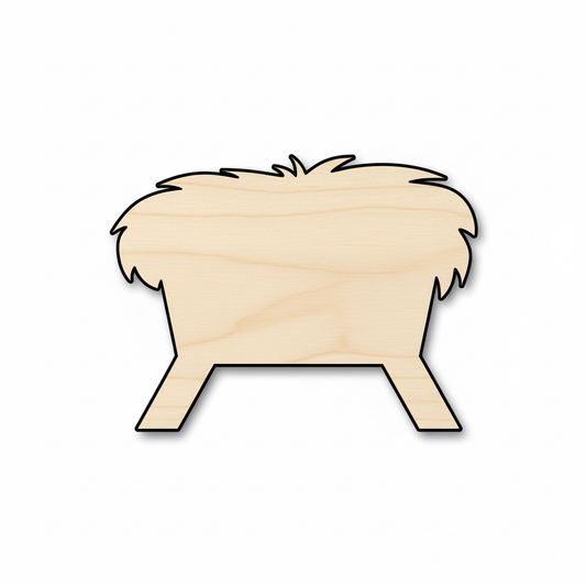 Wood Bethlehem Manger Shape - Christmas - Craft - NameSigns.com