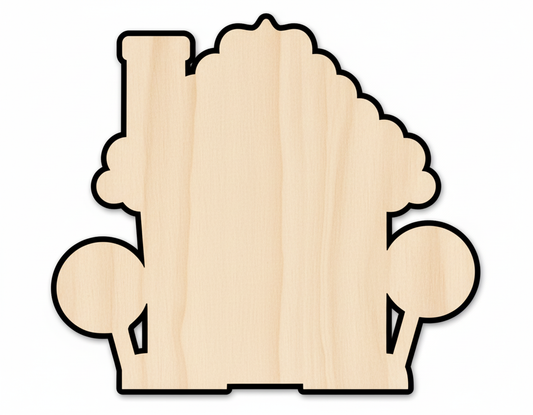 Wood Gingerbread House Shape - Craft - up to 46" NameSigns.com