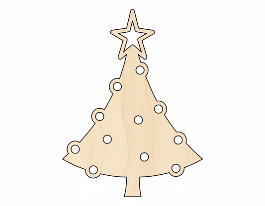Wood Christmas Tree Shape - Craft - NameSigns.com