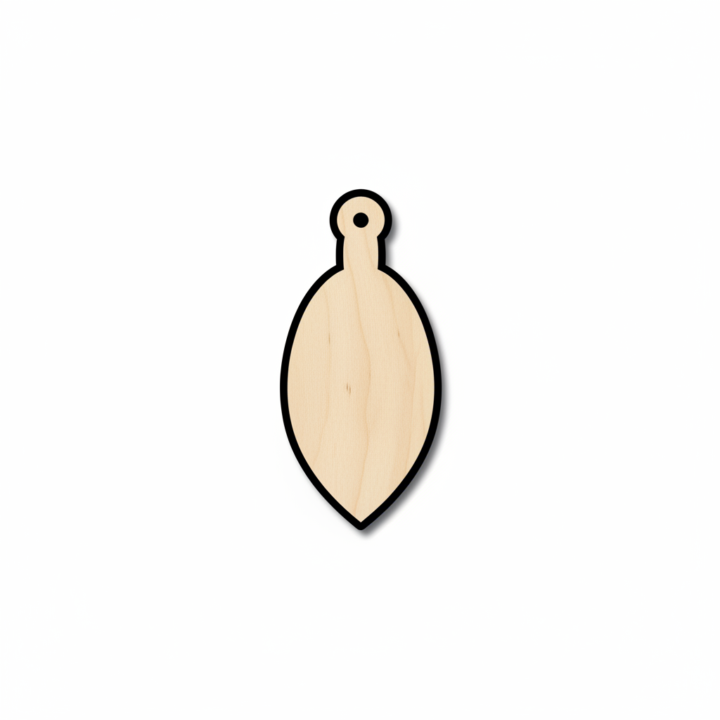 Wood Christmas Ornament Egg Shape - Craft - NameSigns.com