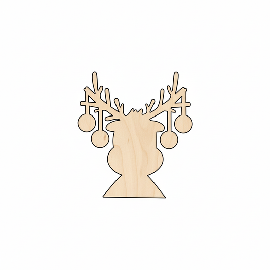 Wood Reindeer Antler Ornaments Shape - Craft - NameSigns.com