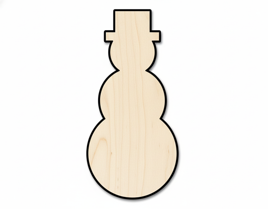 Wood Tall Snowman Shape - Craft - NameSigns.com